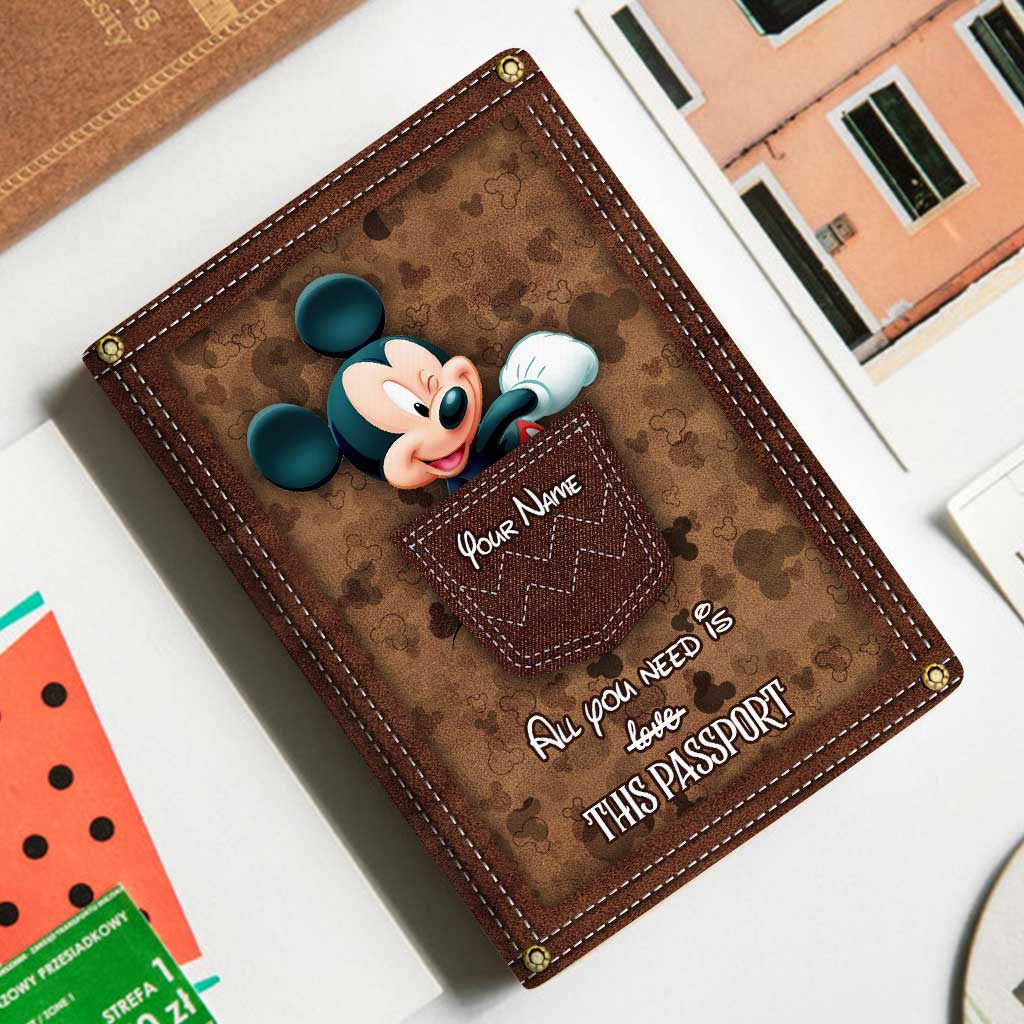 Personalized Mouse Passport Holder Custom Name Travel Gift Passport Holder GradoCreations