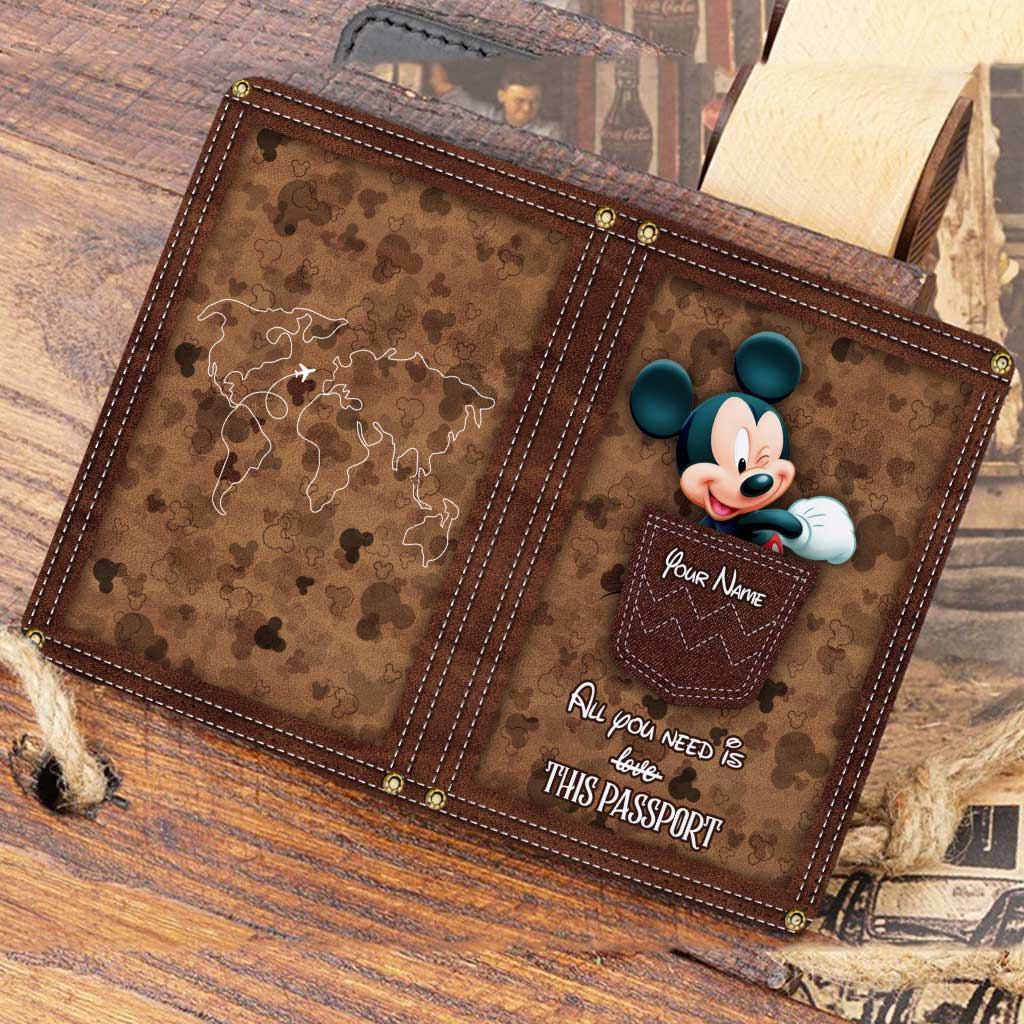 Personalized Mouse Passport Holder Custom Name Travel Gift Passport Holder GradoCreations