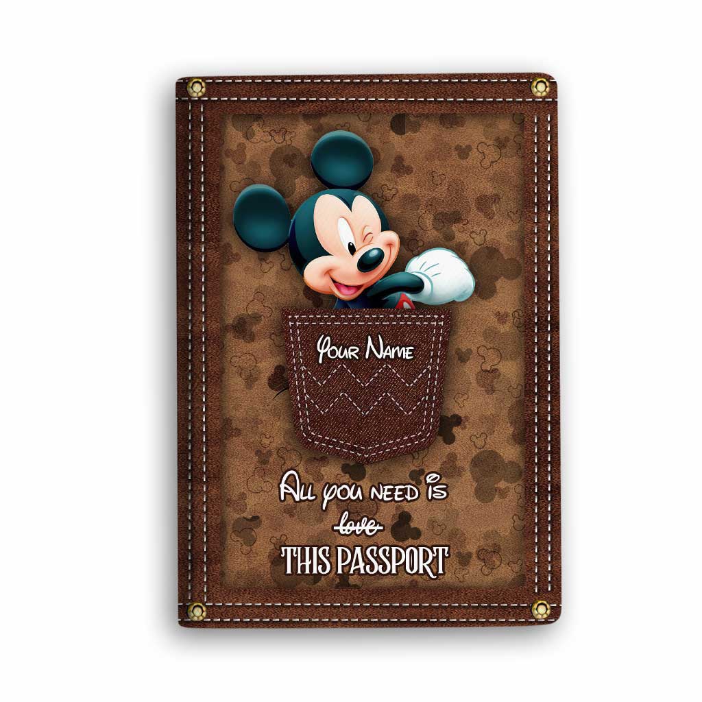 Personalized Mouse Passport Holder Custom Name Travel Gift Passport Holder GradoCreations