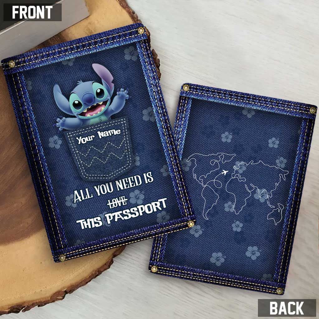 Personalized Ohana Passport Holder Custom Name Travel Gift Passport Holder GradoCreations