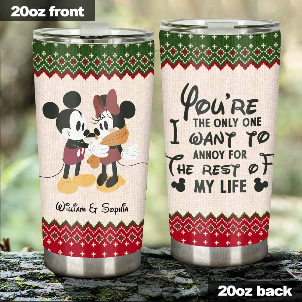 Personalized Couple Tumbler Mickey Mouse Custom Name Gift Tumbler GradoCreations