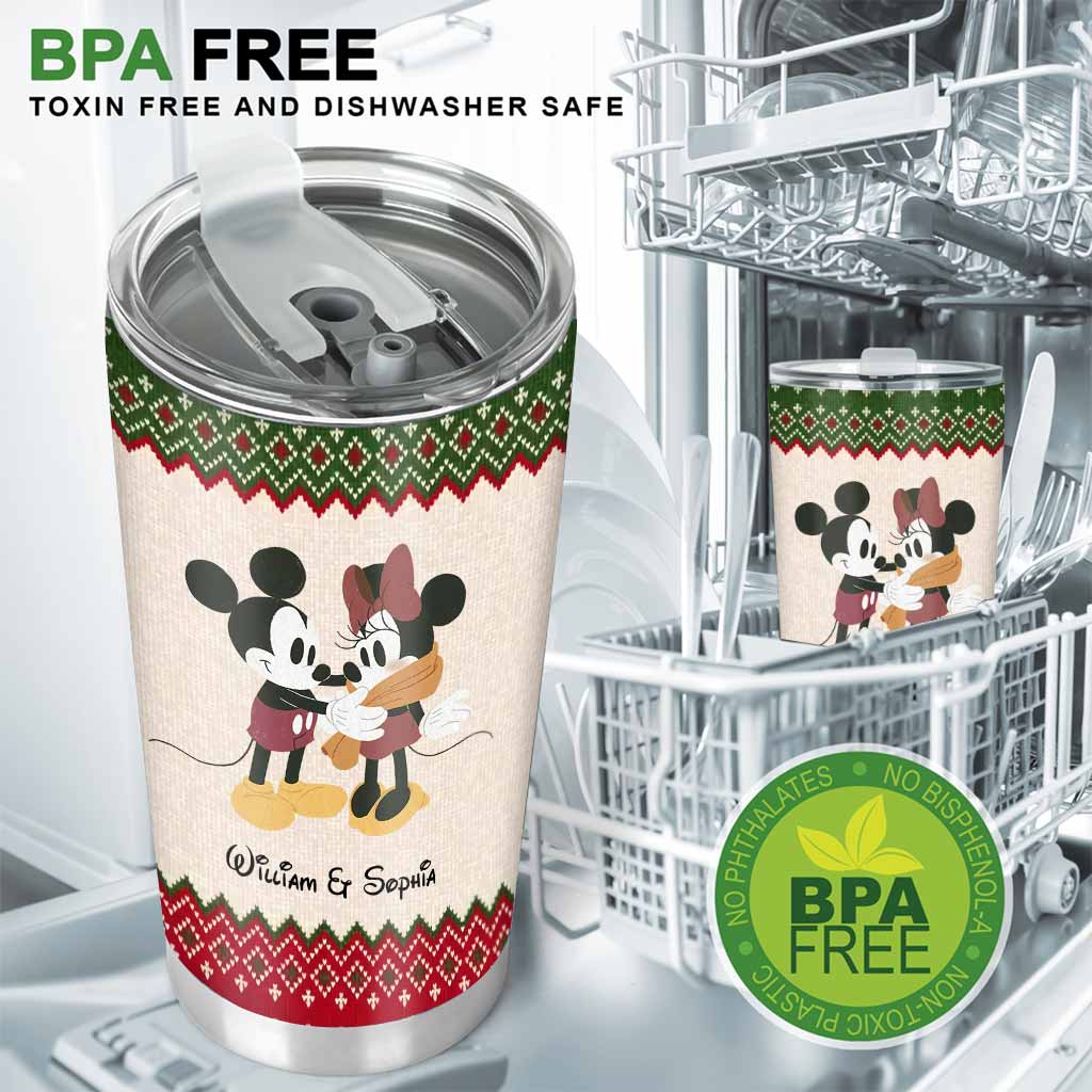 Personalized Couple Tumbler Mickey Mouse Custom Name Gift Tumbler GradoCreations
