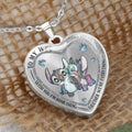 Personalized Ohana Heart Pendant Necklace for Couples - Custom Engraved Gift Heart Pendant Necklace GradoCreations