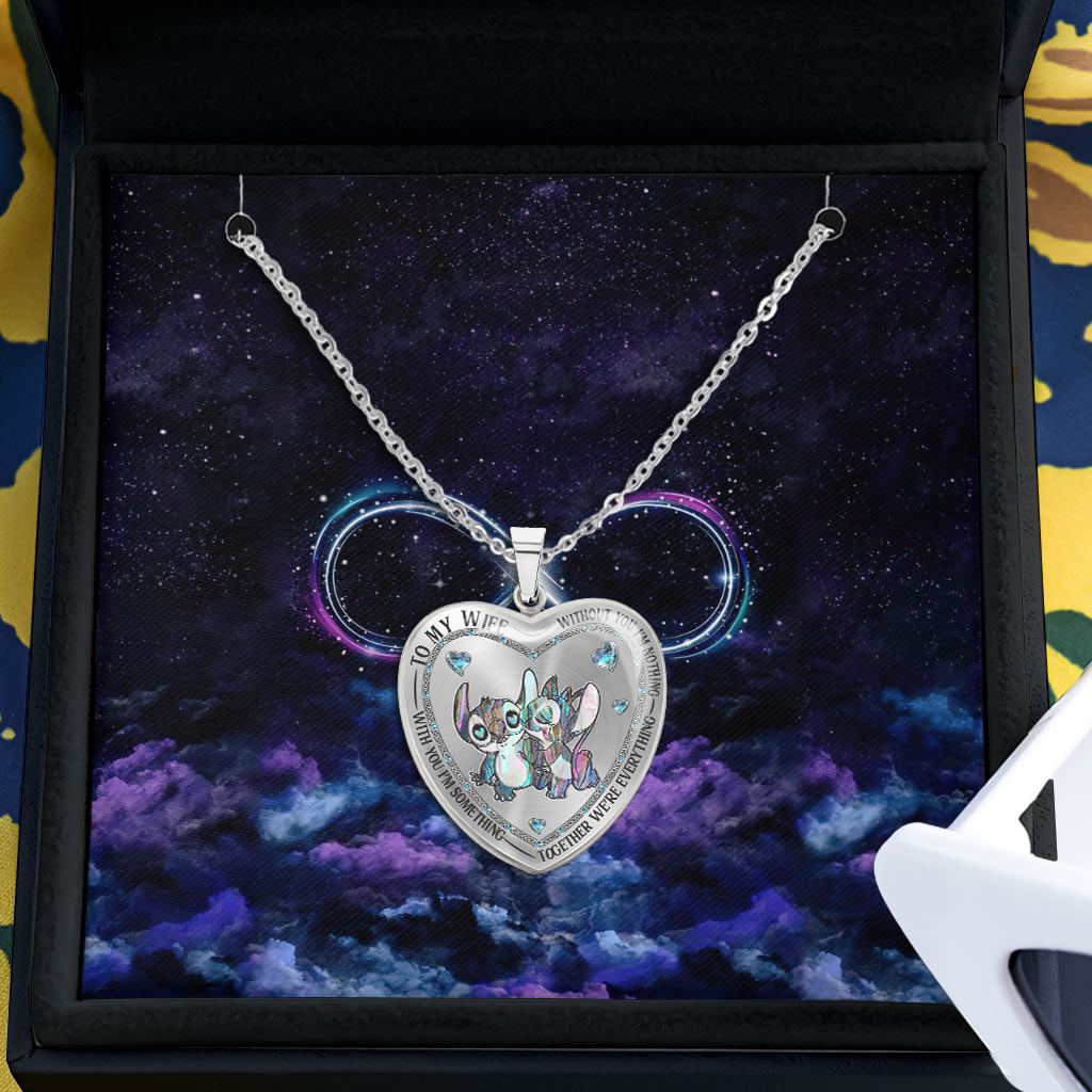 Personalized Ohana Heart Pendant Necklace for Couples - Custom Engraved Gift Heart Pendant Necklace GradoCreations