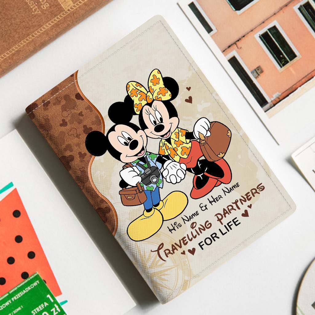Personalized Mickey & Minnie Mouse Passport Holder Custom Name Travel Gift Passport Holder GradoCreations