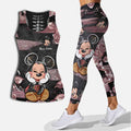 Personalized Pink Mouse Ears Hollow Tank Top & Leggings Set Hollow Tank & Leggings GradoCreations