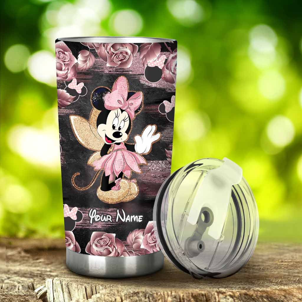 Personalized Little Pink Mouse Ears Tumbler Gift for Mom Tumbler GradoCreations