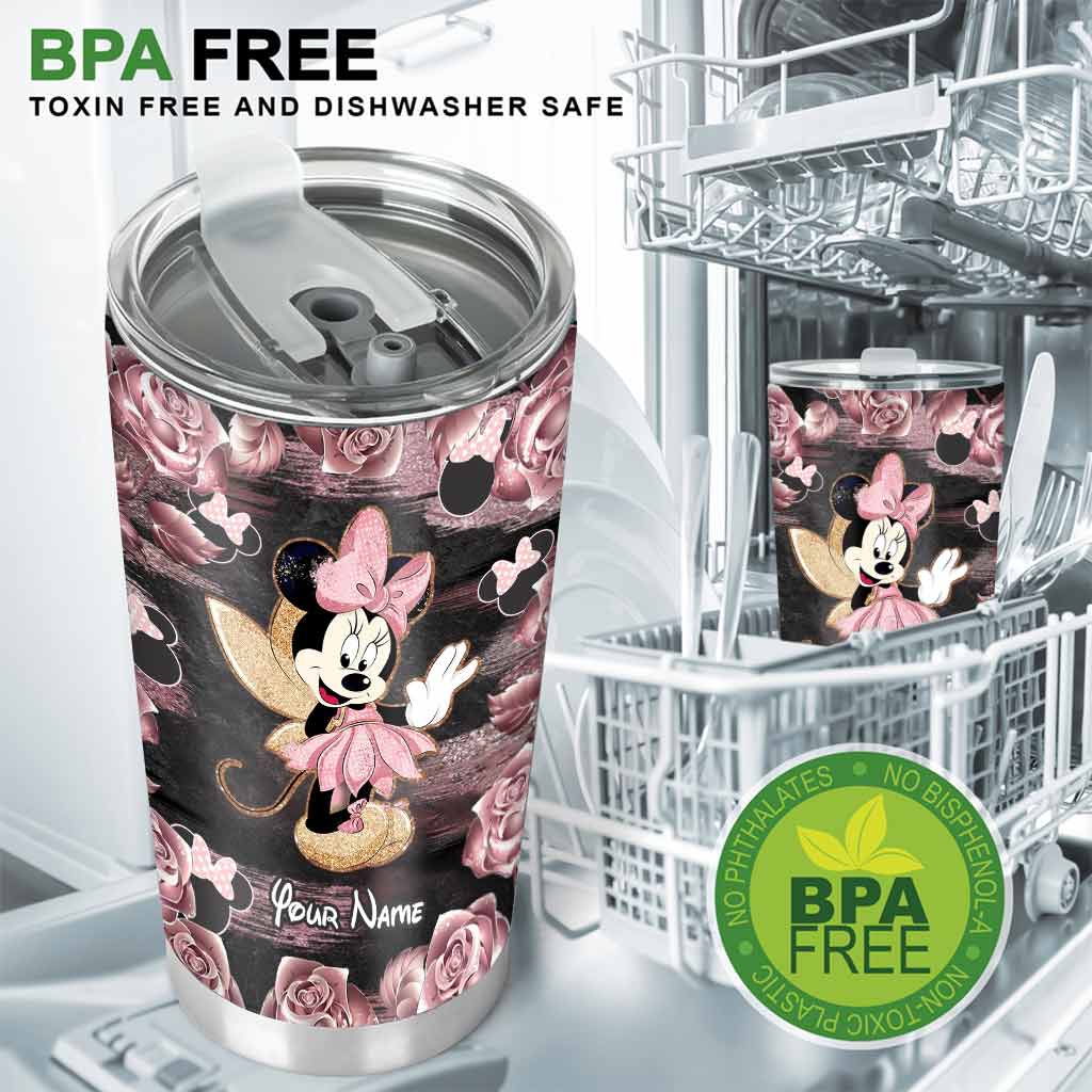Personalized Little Pink Mouse Ears Tumbler Gift for Mom Tumbler GradoCreations