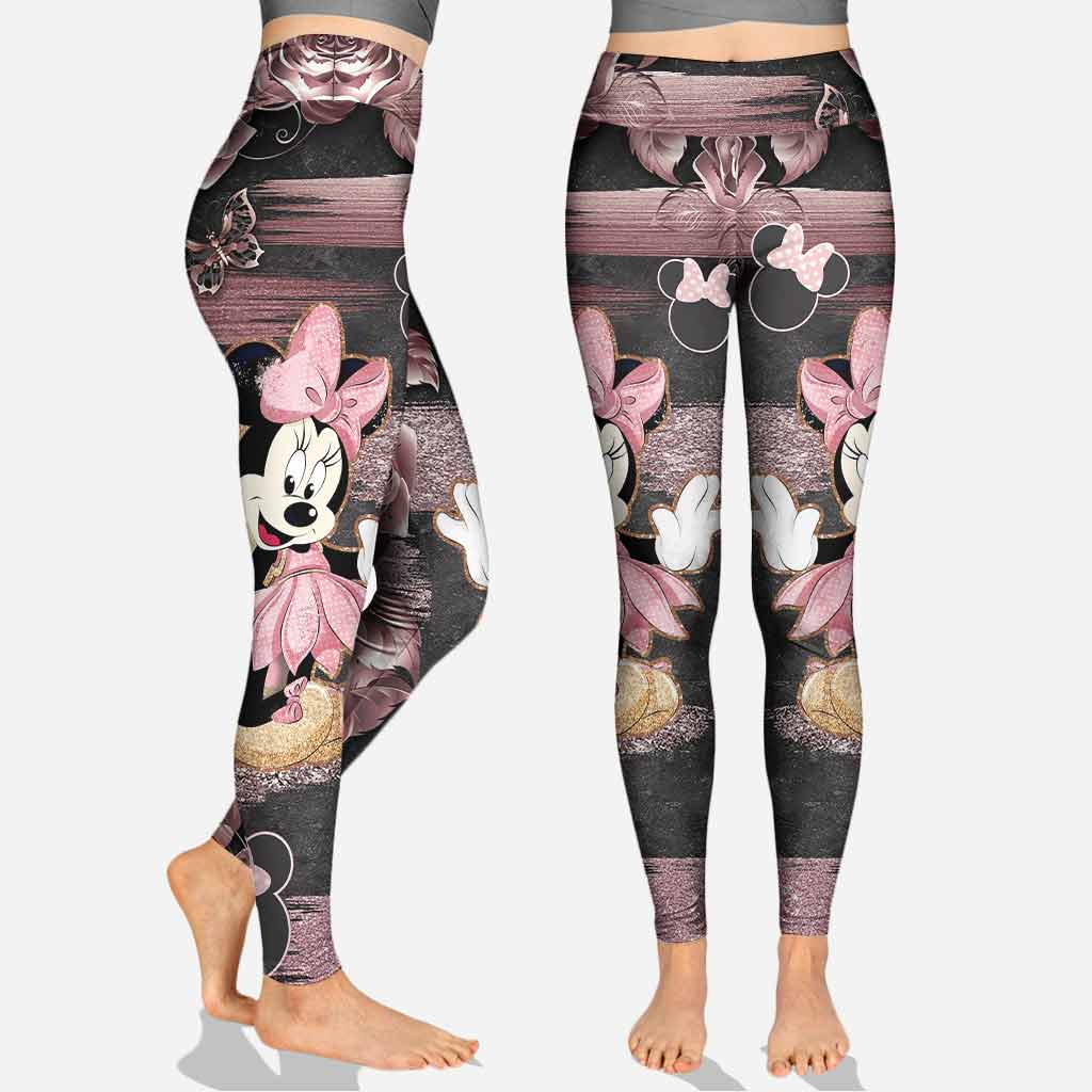 Personalized Hollow Tank Top and Leggings with Minnie Mouse Design for Kids' Birthday Gifts Hollow Tank & Leggings GradoCreations