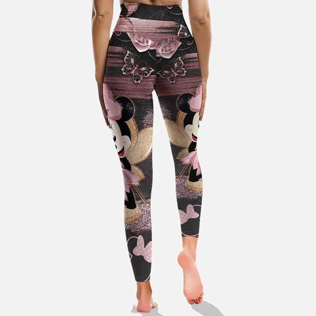 Personalized Hollow Tank Top and Leggings with Minnie Mouse Design for Kids' Birthday Gifts Hollow Tank & Leggings GradoCreations