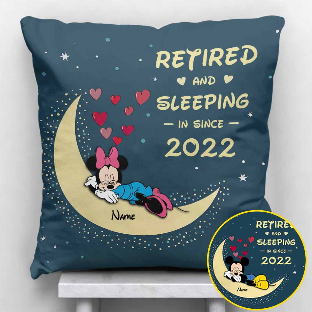 Personalized Retired Throw Pillow with Custom Name Gift for Retirement Throw Pillow GradoCreations