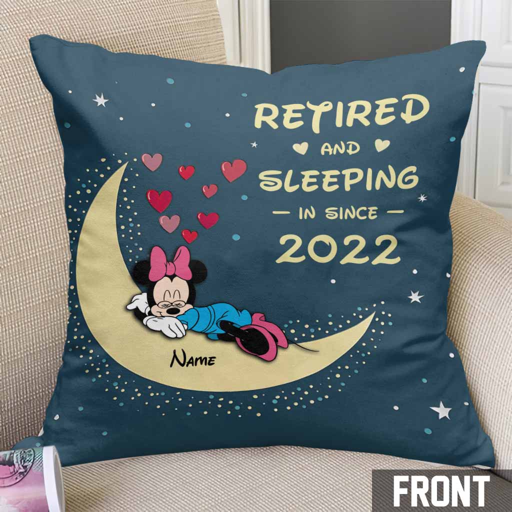 Personalized Retired Throw Pillow with Custom Name Gift for Retirement Throw Pillow GradoCreations