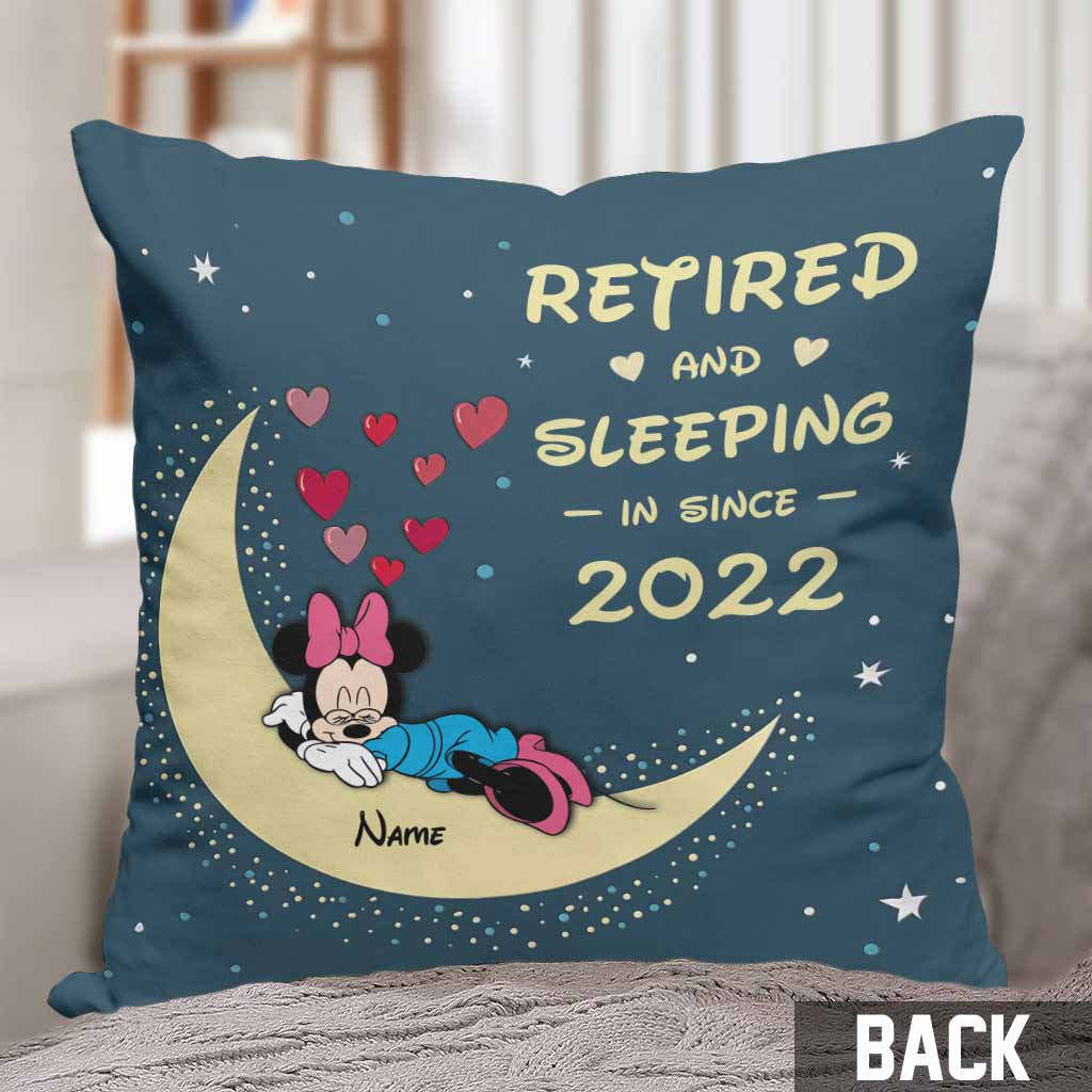 Personalized Retired Throw Pillow with Custom Name Gift for Retirement Throw Pillow GradoCreations