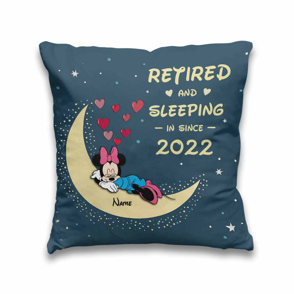 Personalized Retired Throw Pillow with Custom Name Gift for Retirement Throw Pillow GradoCreations