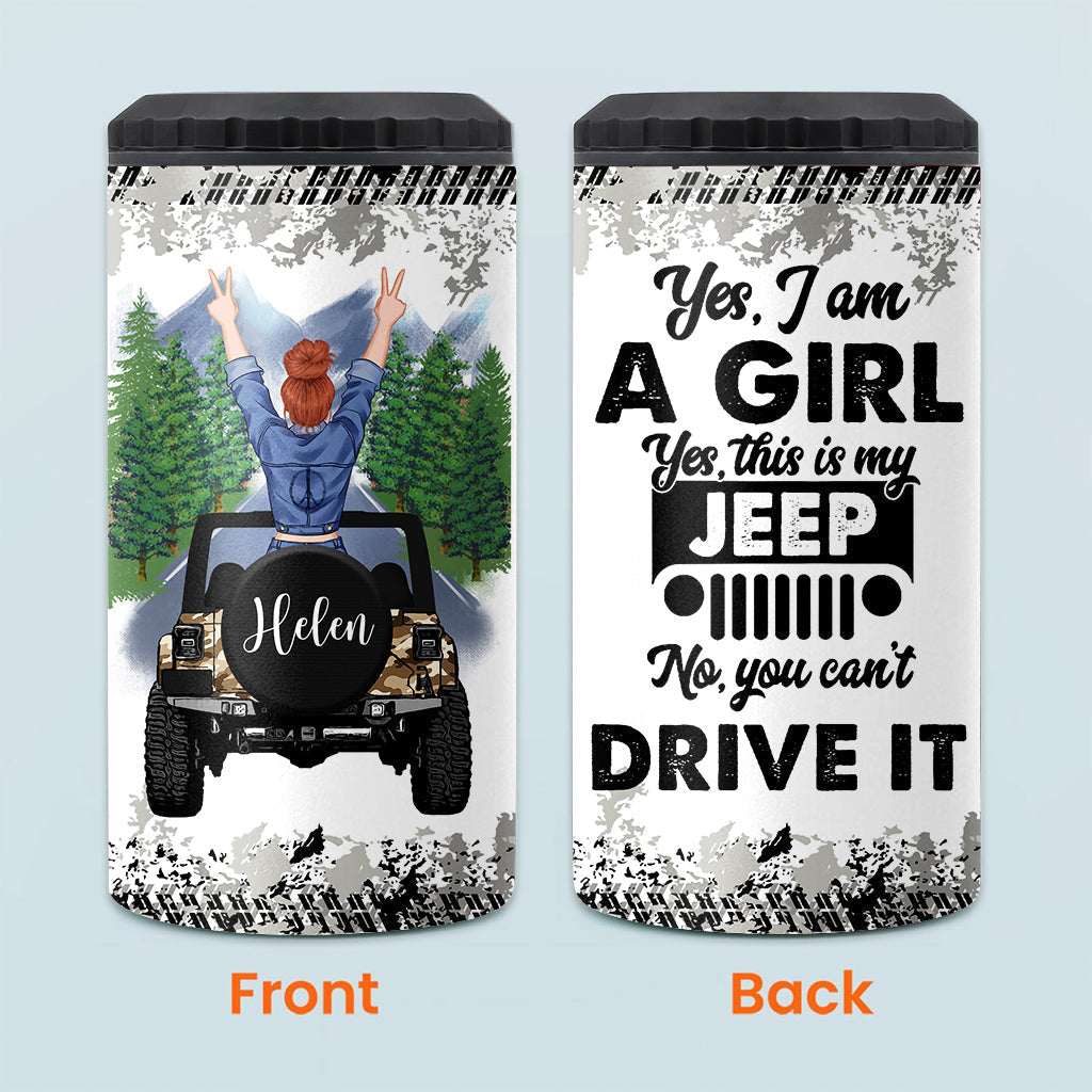 Personalized Car Can Cooler with Custom Name - Gift for Jeep Lovers Can Cooler GradoCreations