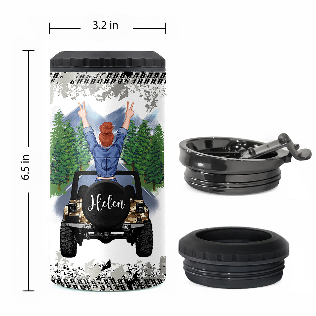 Personalized Car Can Cooler with Custom Name - Gift for Jeep Lovers Can Cooler GradoCreations