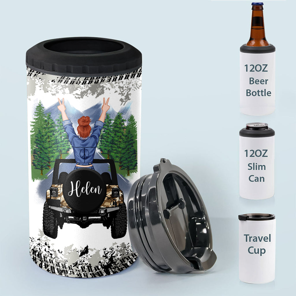 Personalized Car Can Cooler with Custom Name - Gift for Jeep Lovers Can Cooler GradoCreations