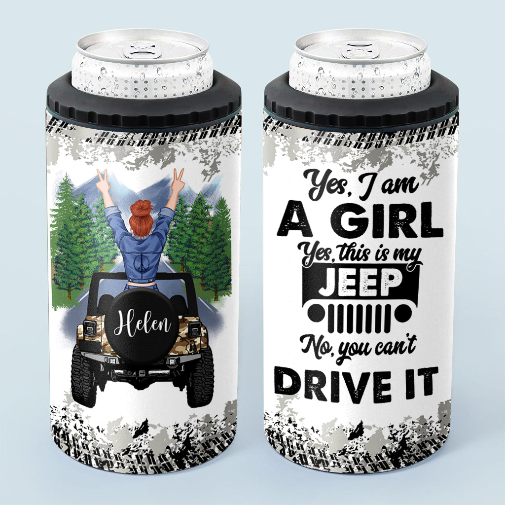 Personalized Car Can Cooler with Custom Name - Gift for Jeep Lovers Can Cooler GradoCreations