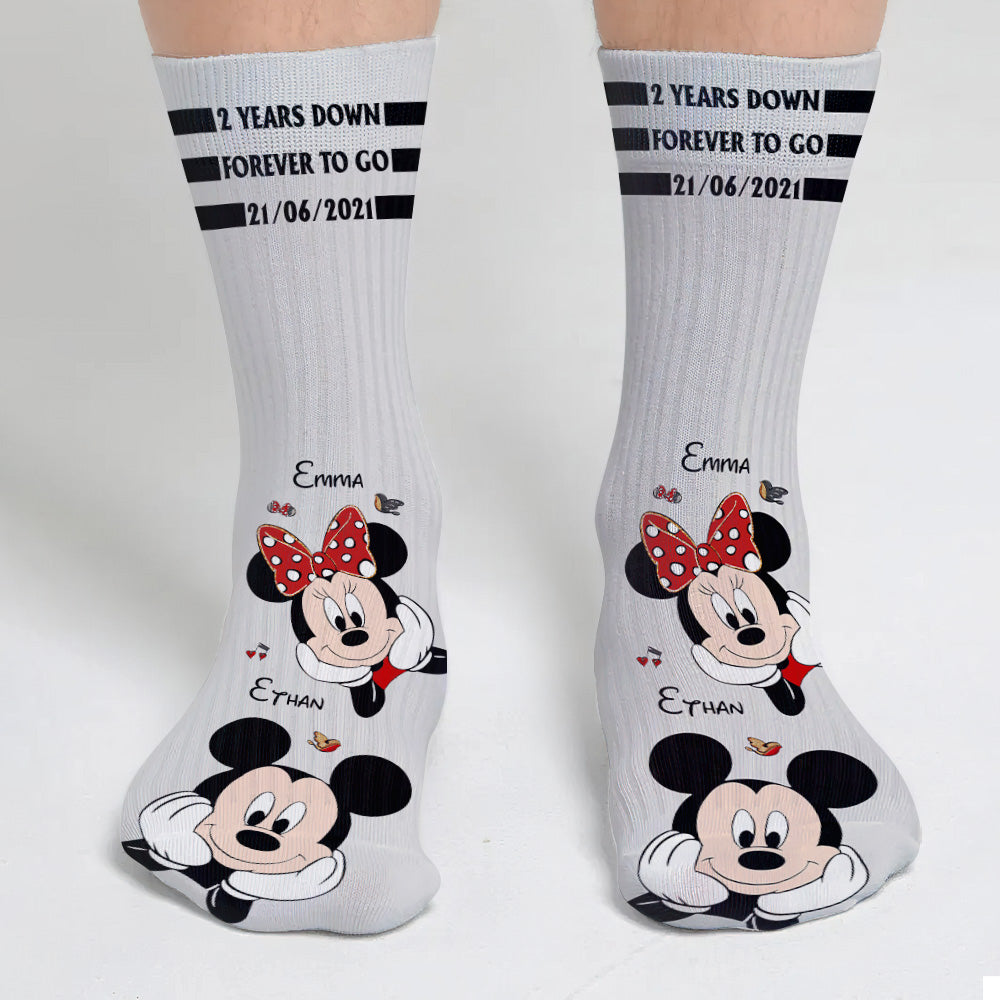 Custom Personalized Mouse Socks Gift for Couples | Forever To Go Socks GradoCreations