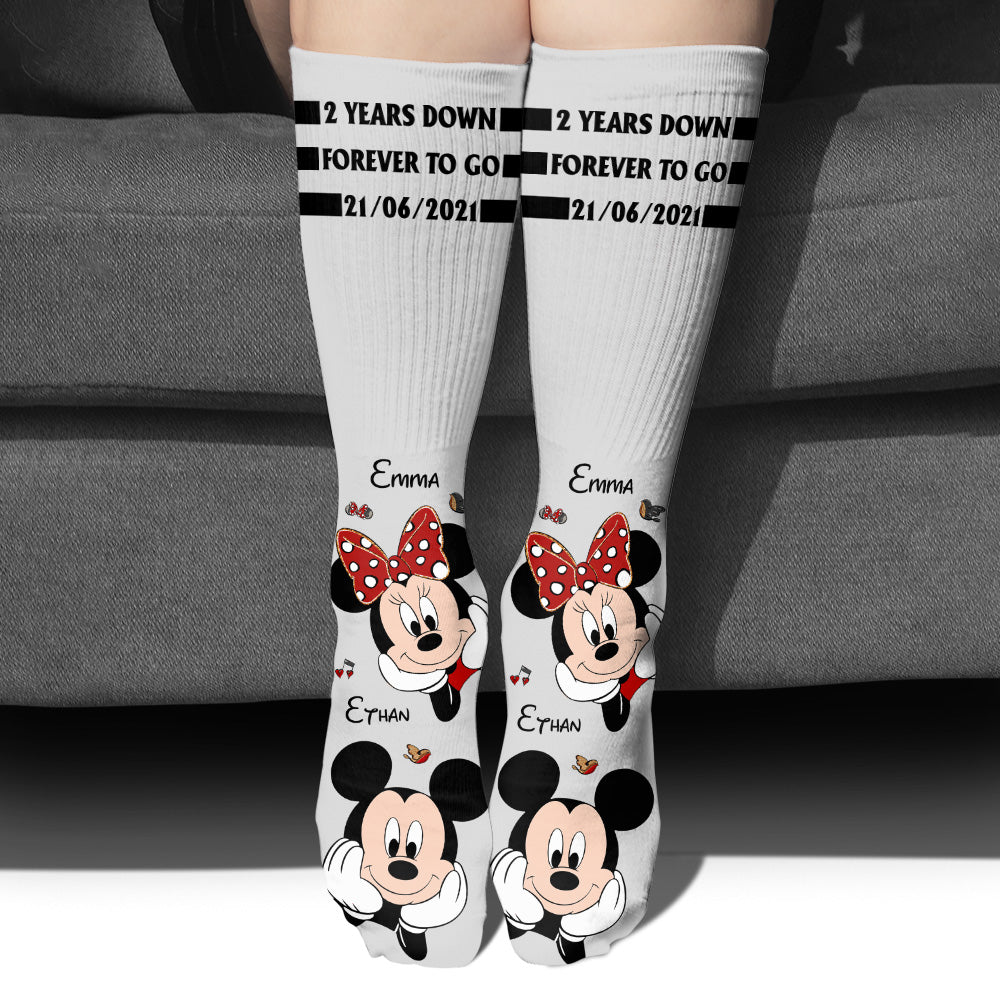 Custom Personalized Mouse Socks Gift for Couples | Forever To Go Socks GradoCreations