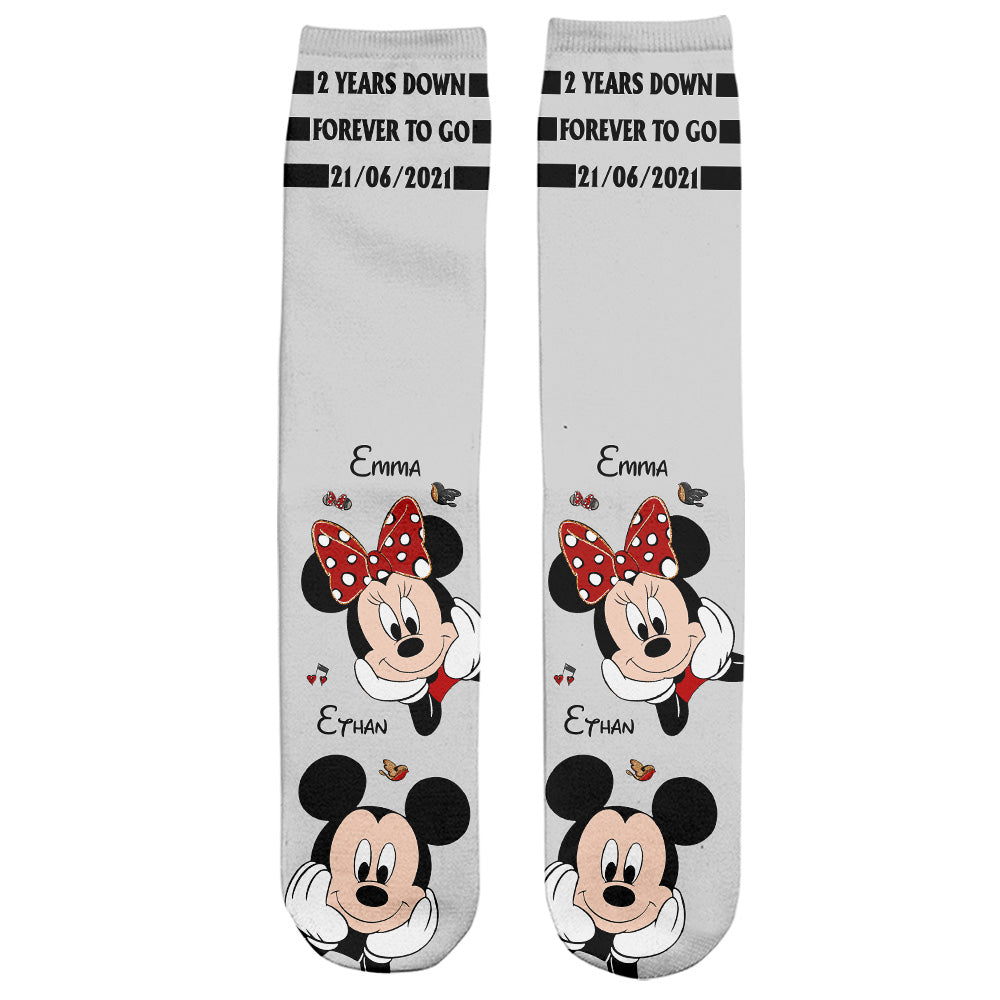Custom Personalized Mouse Socks Gift for Couples | Forever To Go Socks GradoCreations