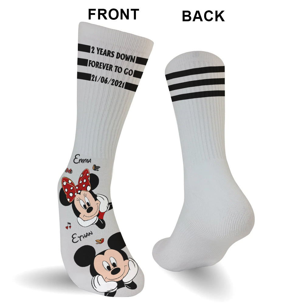 Custom Personalized Mouse Socks Gift for Couples | Forever To Go Socks GradoCreations