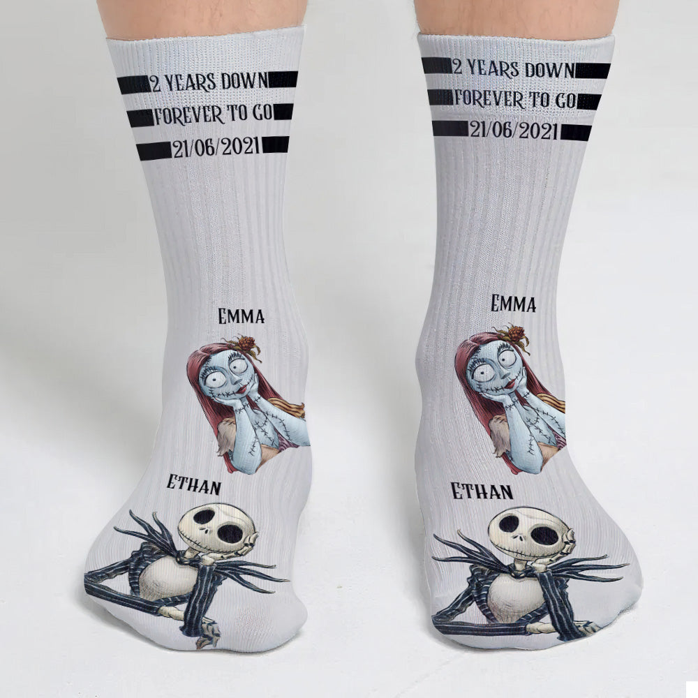 Personalized Nightmare Before Christmas Socks Custom Name Gift Socks GradoCreations