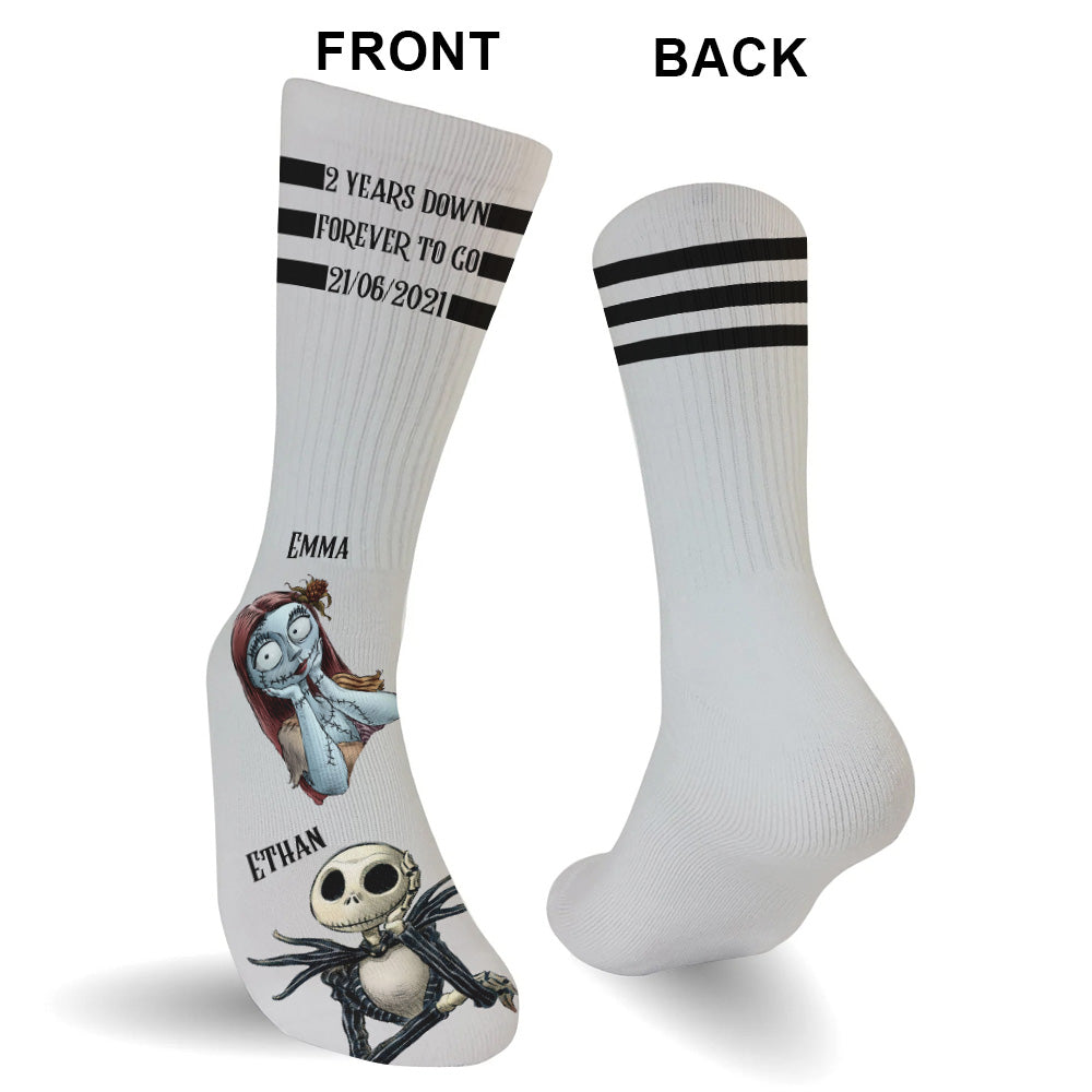 Personalized Nightmare Before Christmas Socks Custom Name Gift Socks GradoCreations