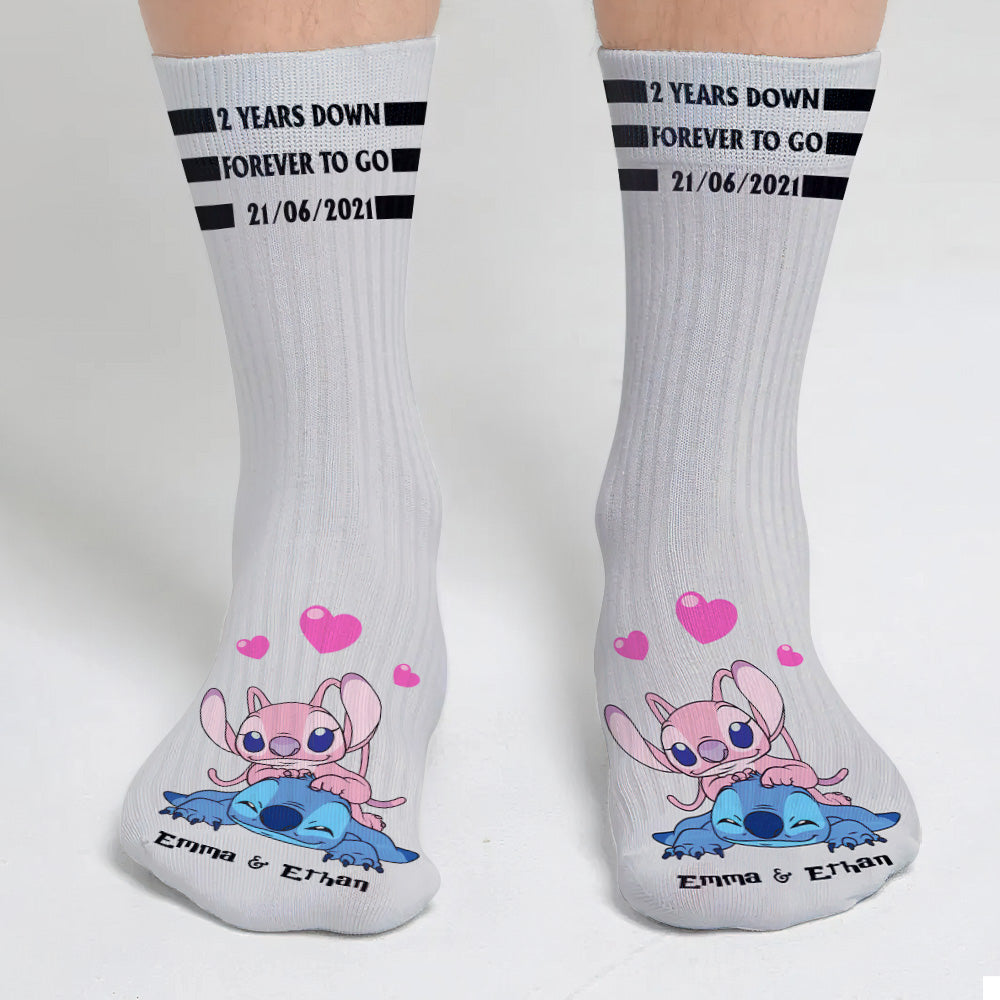 Personalized Ohana Socks Custom Name Gift for Couples Socks GradoCreations