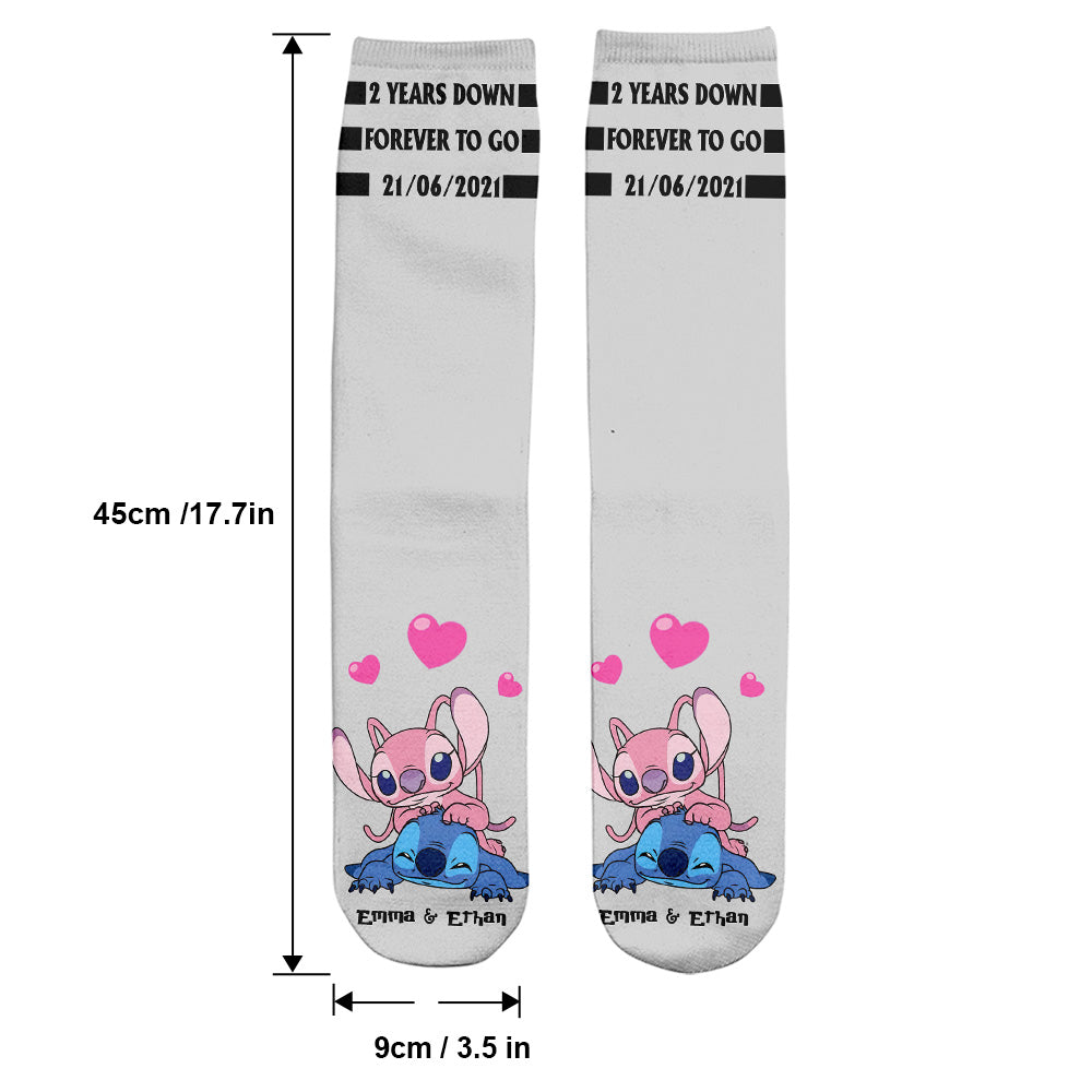 Personalized Ohana Socks Custom Name Gift for Couples Socks GradoCreations