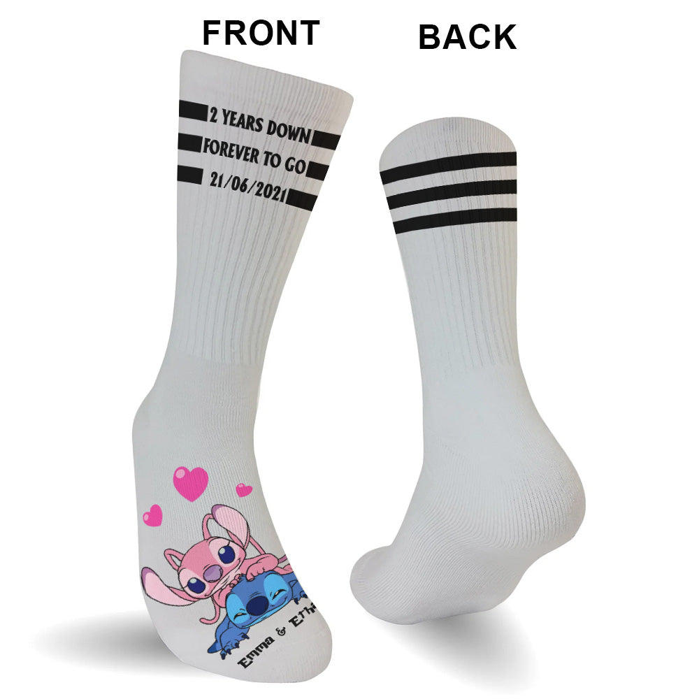 Personalized Ohana Socks Custom Name Gift for Couples Socks GradoCreations