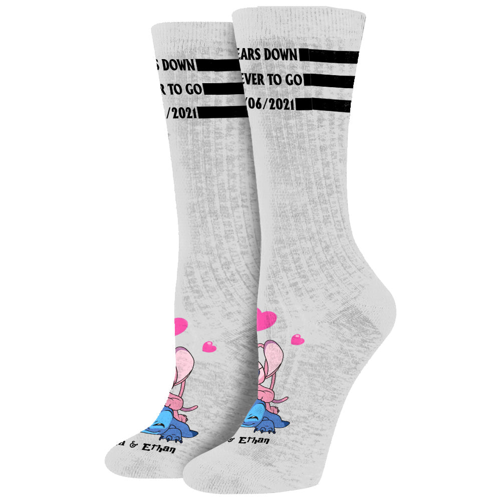 Personalized Ohana Socks Custom Name Gift for Couples Socks GradoCreations