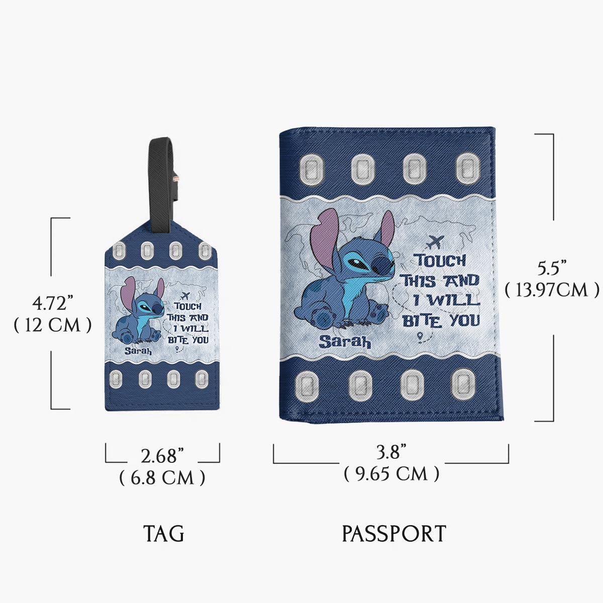 Personalized Leather Luggage Tag & Passport Holder Travel Set Gift Leather Luggage Tag & Passport Holder GradoCreations