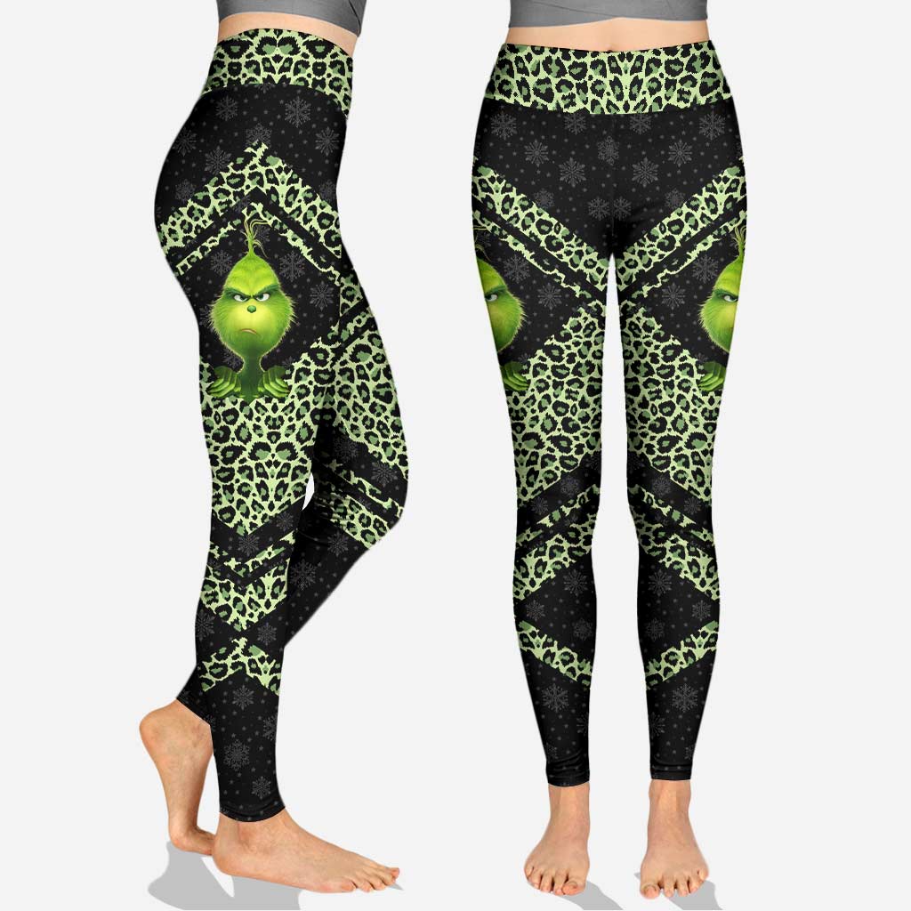 Personalized Grinch Christmas Hoodie and Leggings Set Gift Hoodie & Leggings GradoCreations