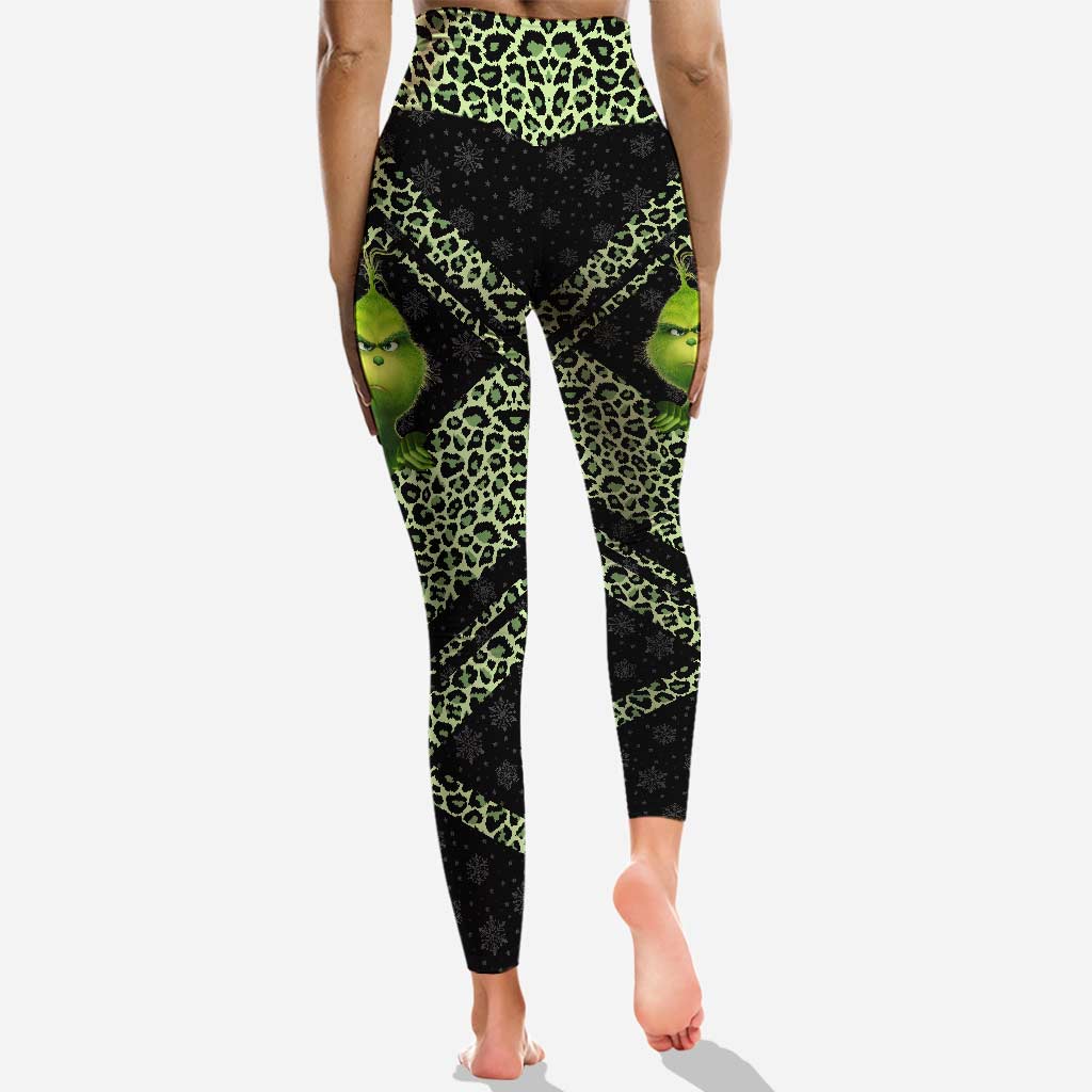 Personalized Grinch Christmas Hoodie and Leggings Set Gift Hoodie & Leggings GradoCreations