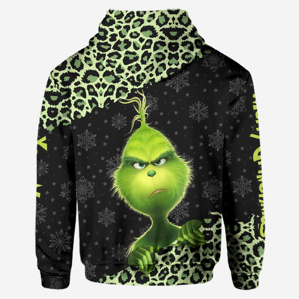 Personalized Grinch Christmas Hoodie and Leggings Set Gift Hoodie & Leggings GradoCreations