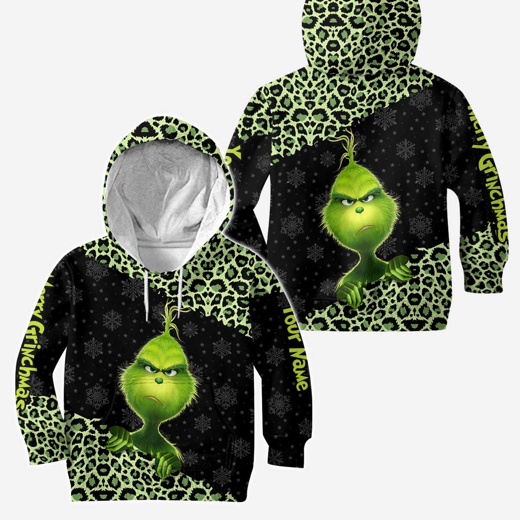 Personalized Grinch Christmas Hoodie and Leggings Set Gift Hoodie & Leggings GradoCreations