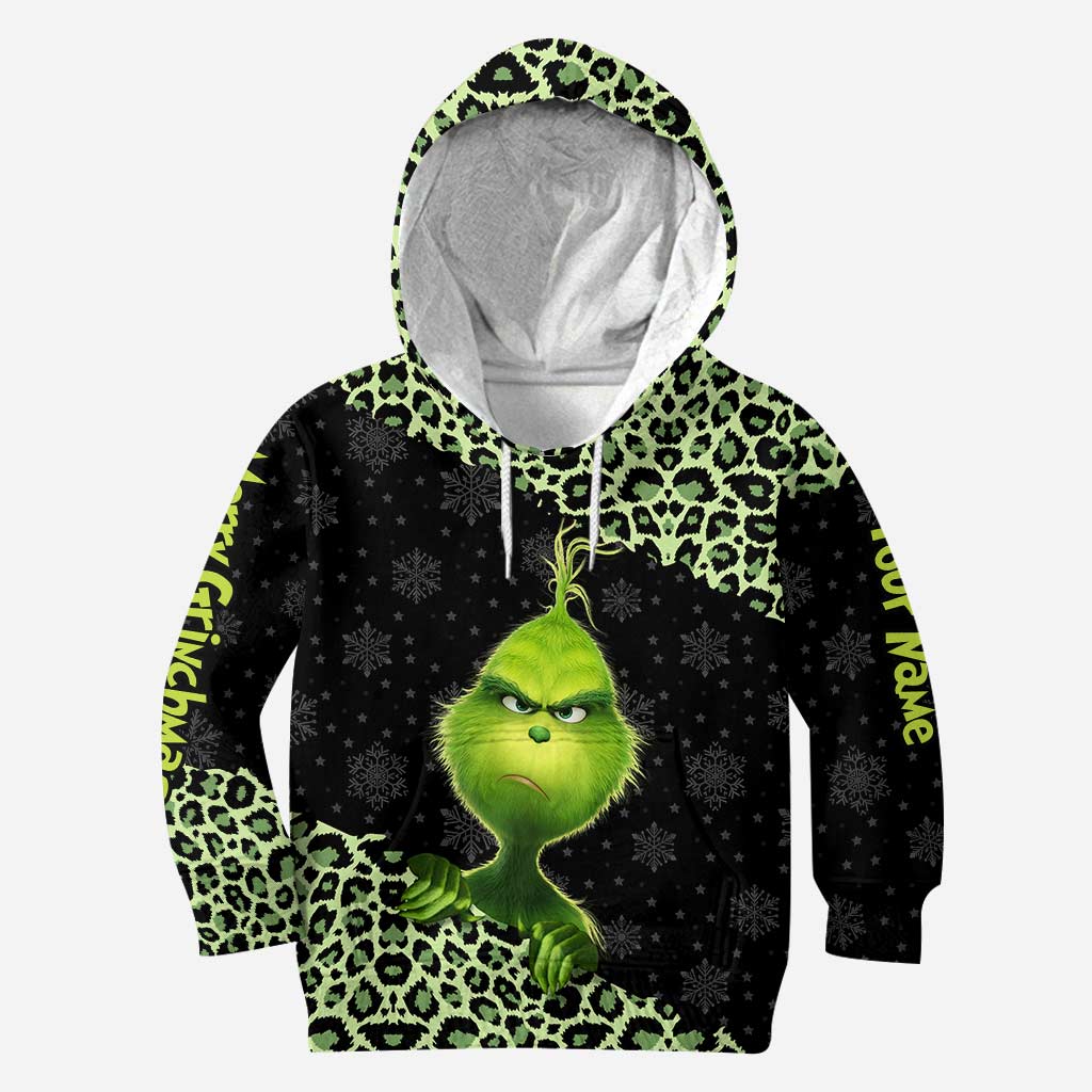 Personalized Grinch Christmas Hoodie and Leggings Set Gift Hoodie & Leggings GradoCreations