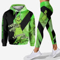 Personalized Grinch Hoodie and Leggings Set for Christmas Hoodie & Leggings GradoCreations