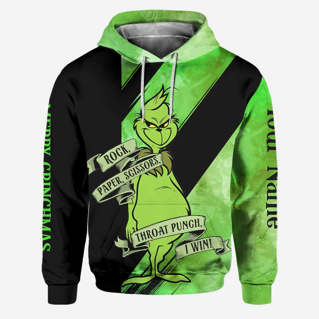 Personalized Grinch Hoodie and Leggings Set for Christmas Hoodie & Leggings GradoCreations