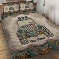 Personalized Car Quilt Set Custom Name for Jeep Lovers Quilt Set GradoCreations