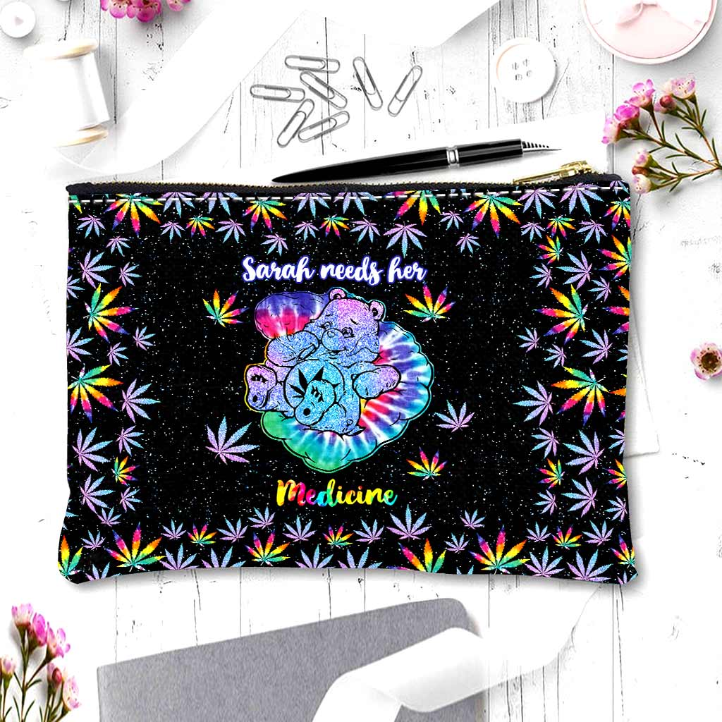 Custom Weed Pouch with Name for Travel & Cosmetics Gift Pouch GradoCreations