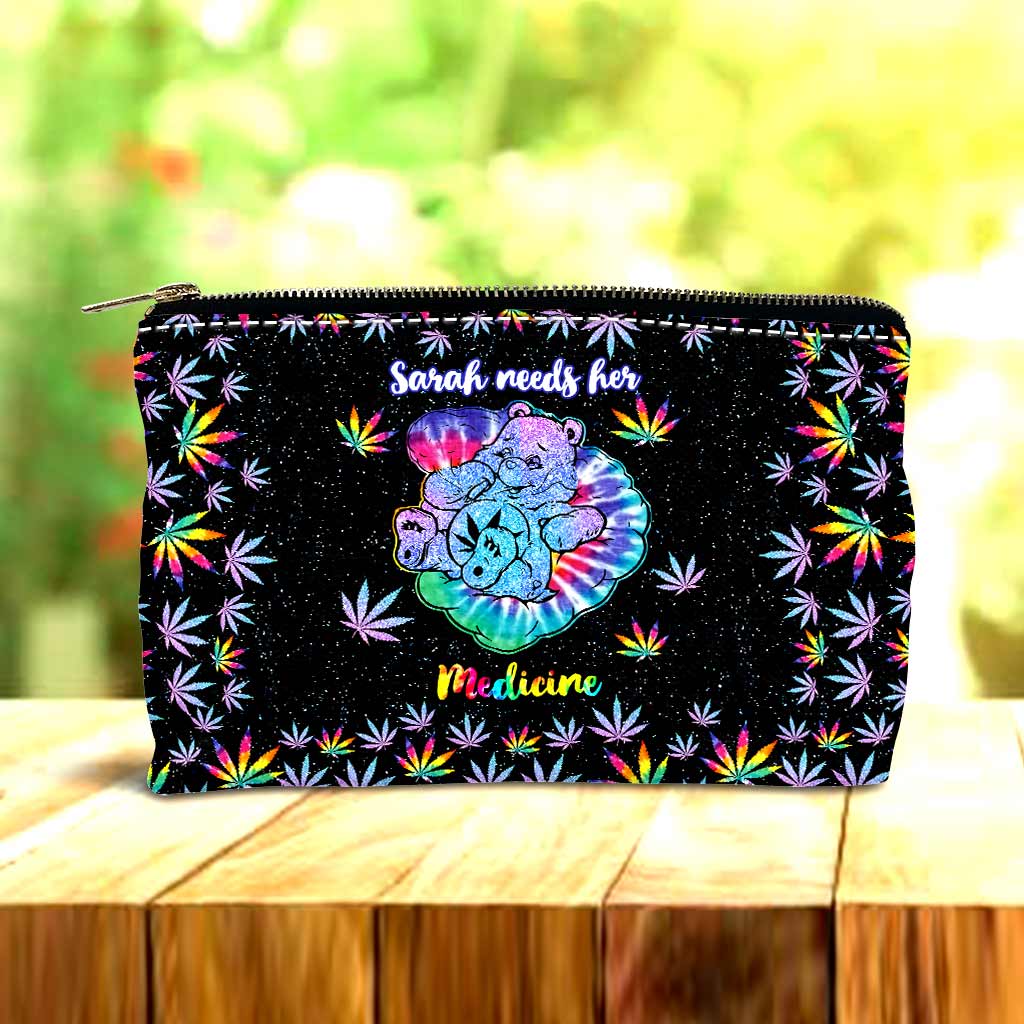 Custom Weed Pouch with Name for Travel & Cosmetics Gift Pouch GradoCreations