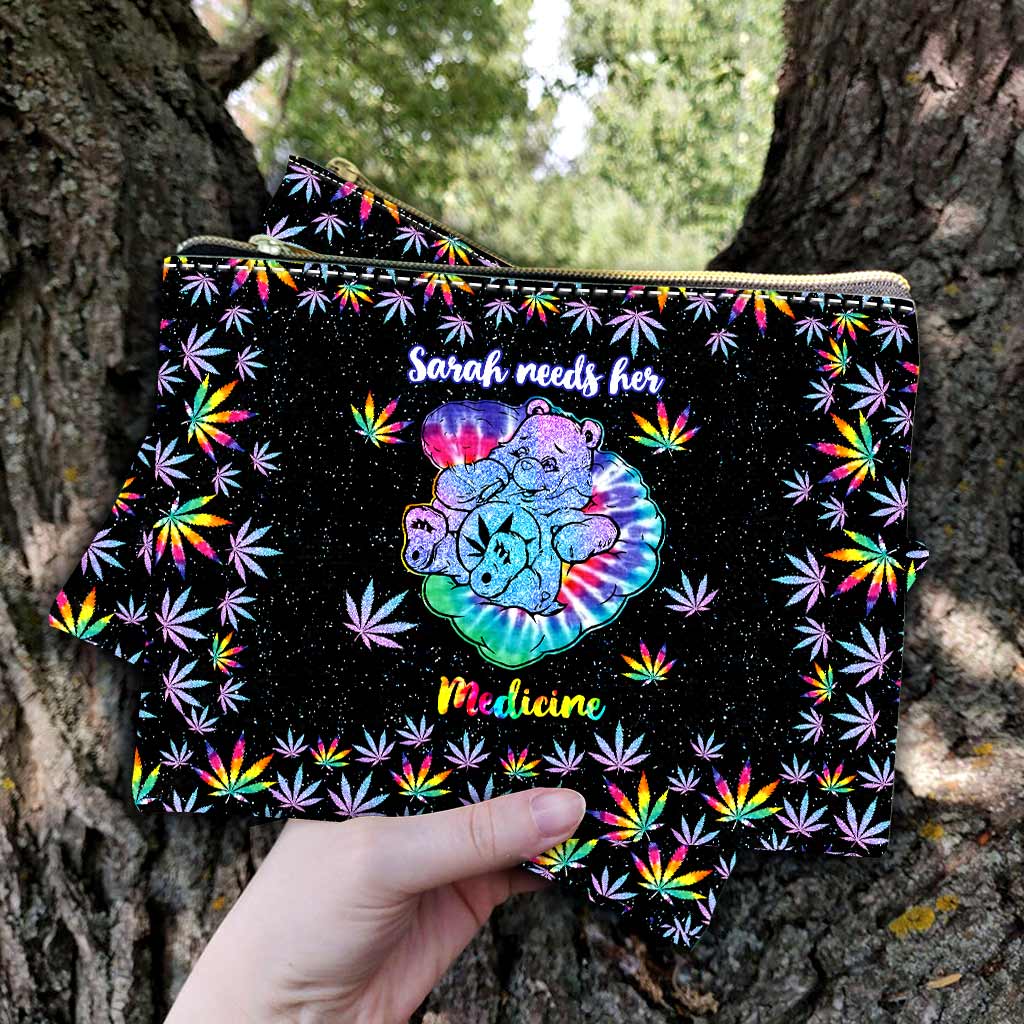Custom Weed Pouch with Name for Travel & Cosmetics Gift Pouch GradoCreations