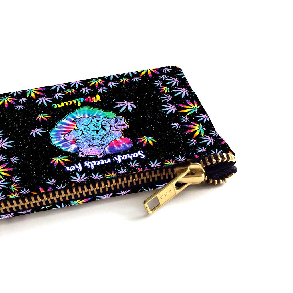 Custom Weed Pouch with Name for Travel & Cosmetics Gift Pouch GradoCreations