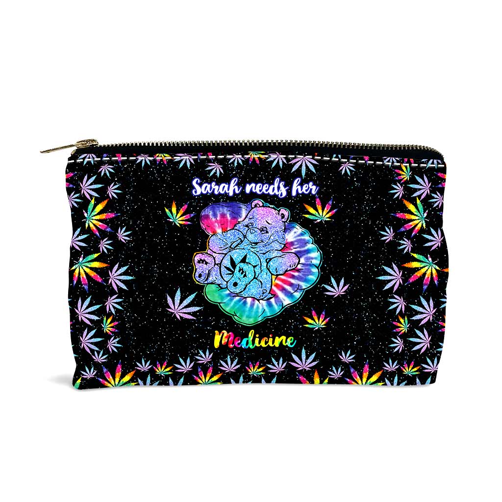 Custom Weed Pouch with Name for Travel & Cosmetics Gift Pouch GradoCreations