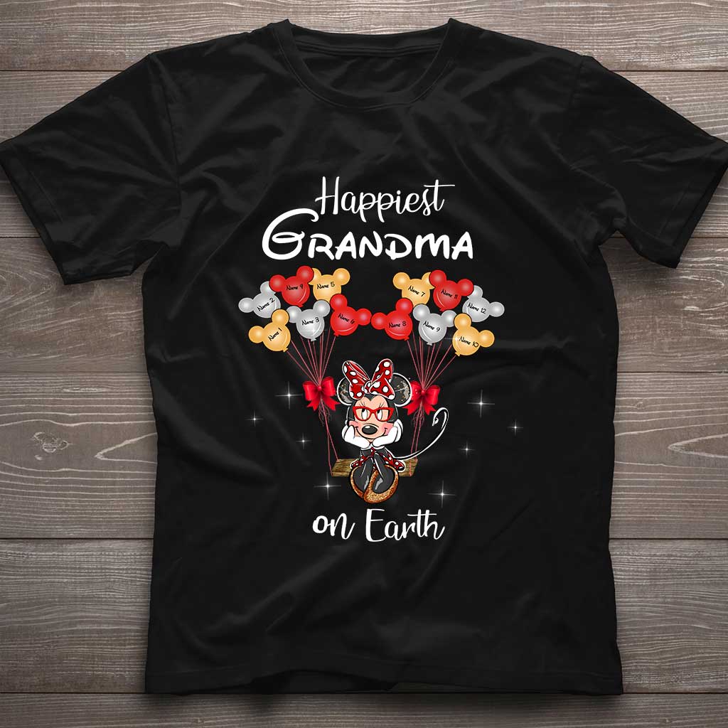 Personalized Grandma T-Shirt & Hoodie with Happiest Grandma Design T-shirt & Hoodie GradoCreations