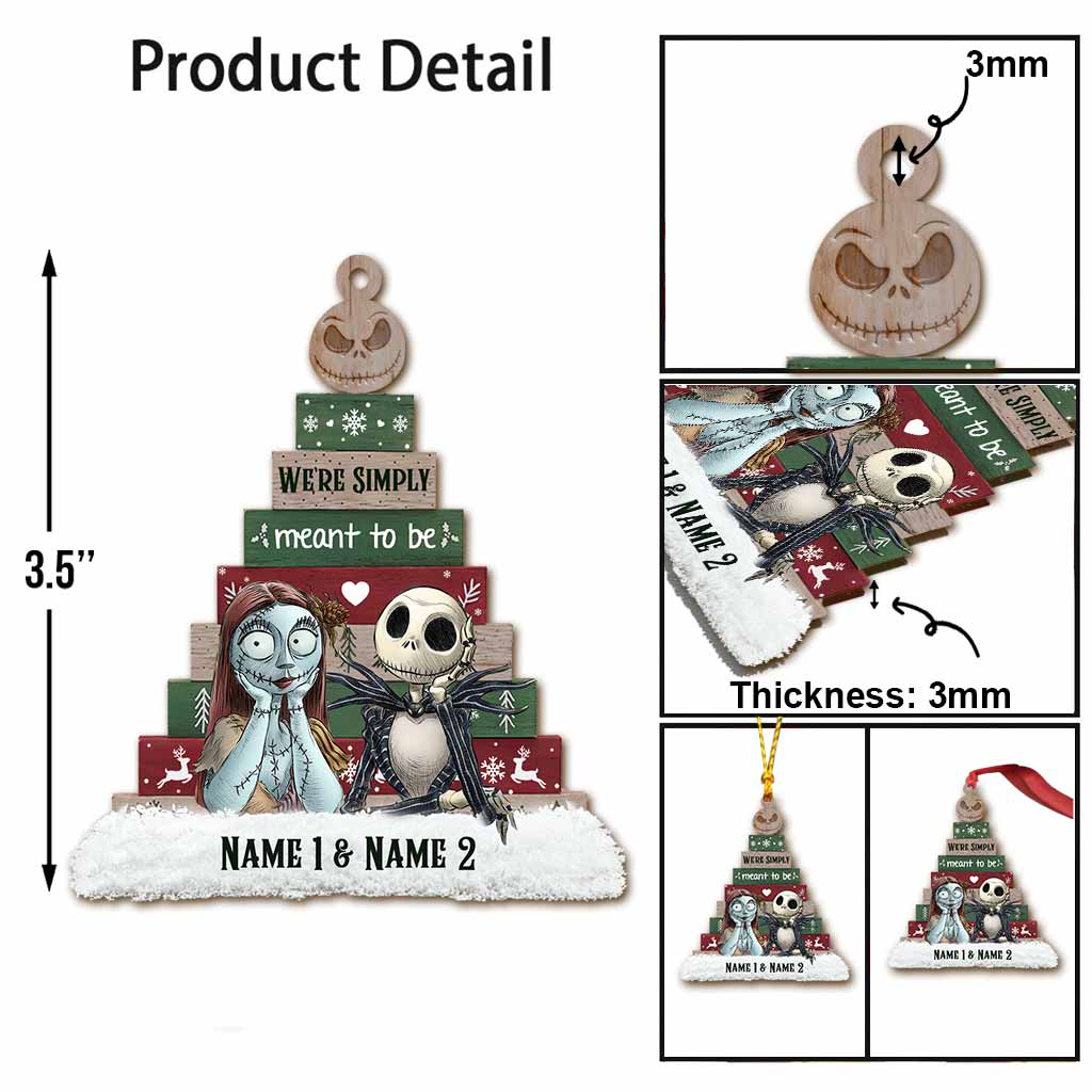 Personalized Nightmare Before Christmas Ornament Custom Names Gift Ornament GradoCreations