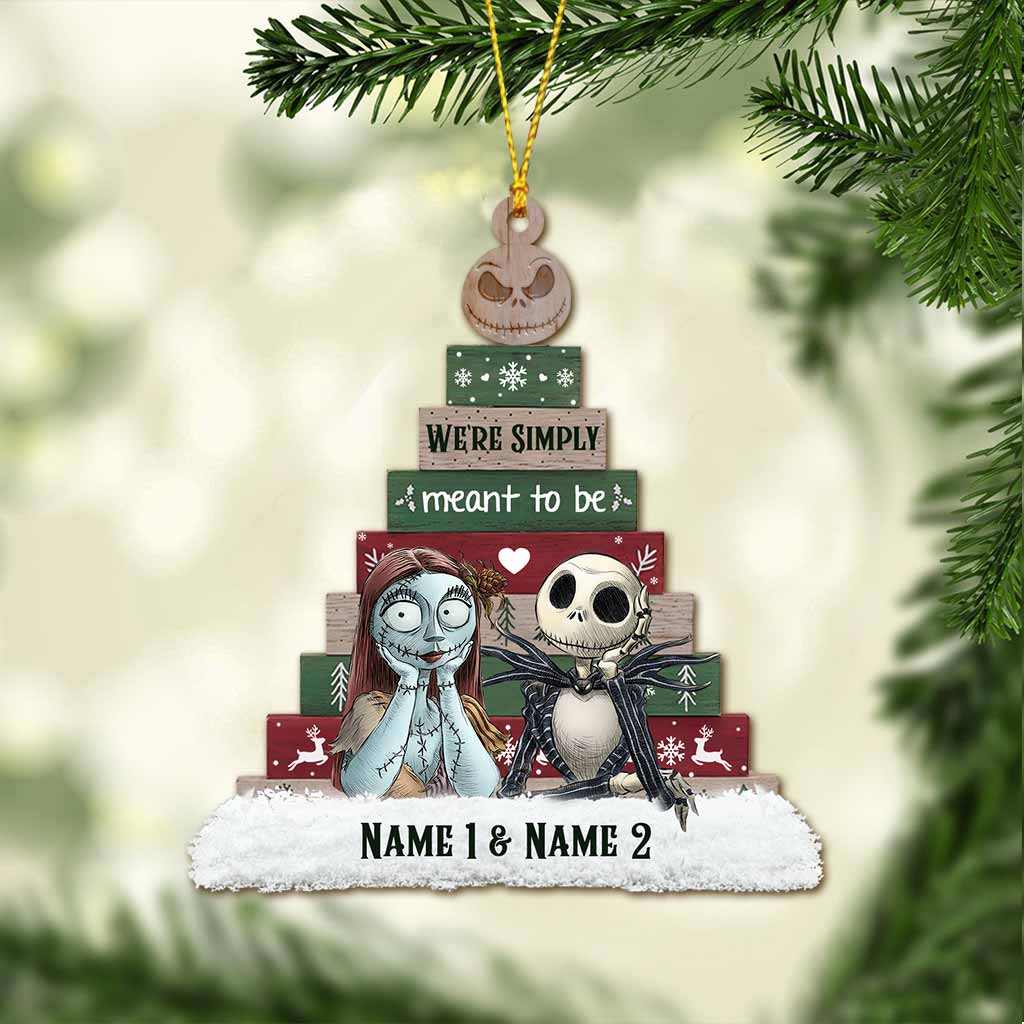 Personalized Nightmare Before Christmas Ornament Custom Names Gift Ornament GradoCreations