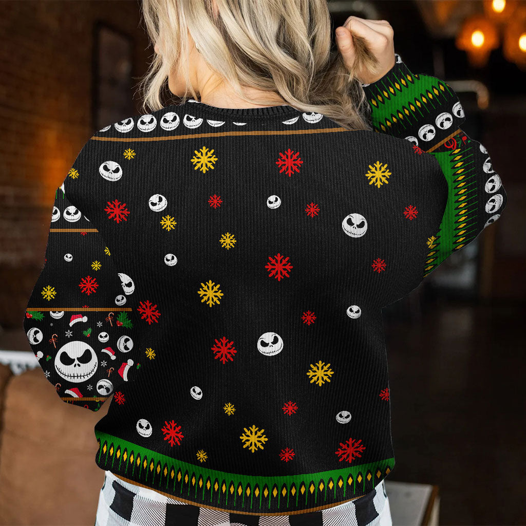 Personalized Nightmare Before Christmas Sweater Custom Name Holiday Gift Sweater GradoCreations